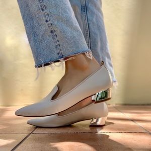 🐚FRANCO SARTO LOAFERS WITH SILVER HEEL🐚